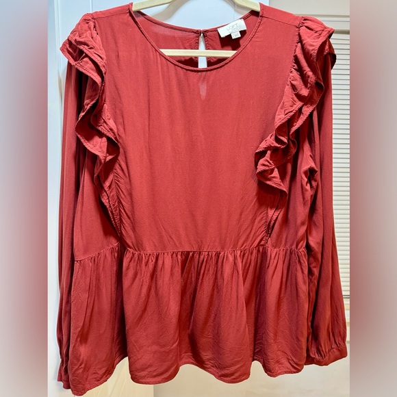Loft ruffle sleeve blouse - Picture 1 of 4